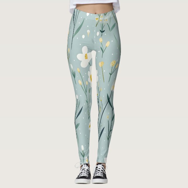 Leggings Fleurs sauvages de la monnaie (Devant)