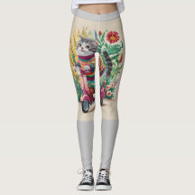 fleurs - scooter - nature - chat - lunettes