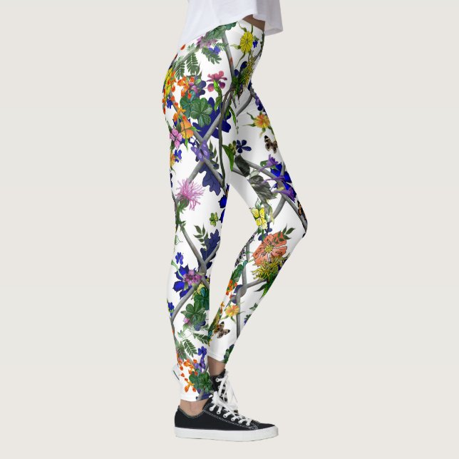 Leggings Fleurs sur une clôture (Droite)