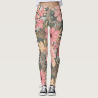 Fleurs vertes rose Sage Laisser Motif Aquarelle