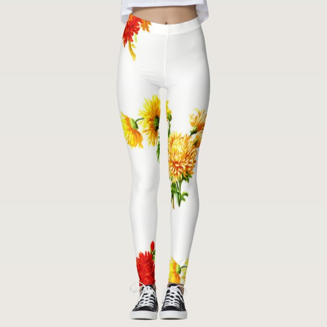 Leggings Fleurs | Zazzle_Growshop. (Devant)