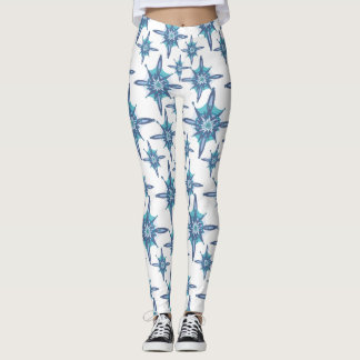 Leggings flocons bleus d'hiver