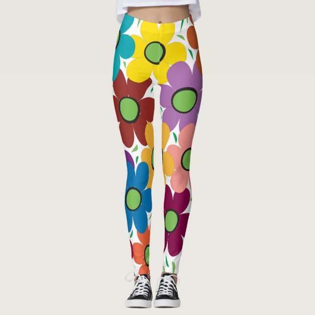 Leggings Floral Abstrait (Devant)
