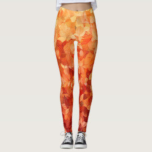 Leggings 🌺 Floral abstrait audacieux en rouge et rose 🌺