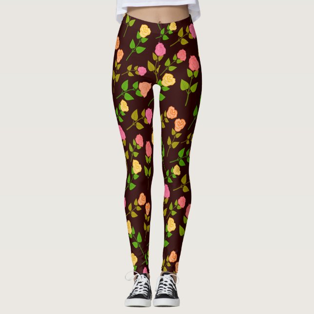 Leggings Floral Cute fleurs Motif-20320 (Devant)