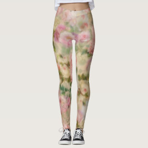 Leggings Floral de rose Vintage