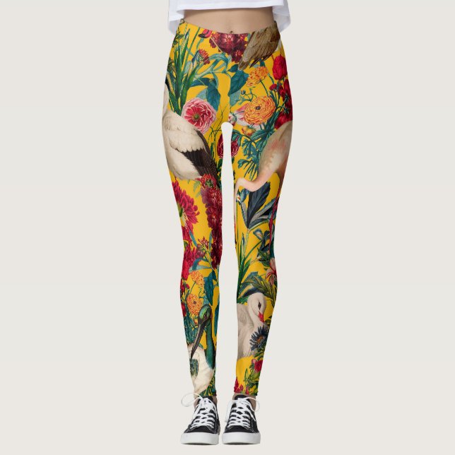 LEGGINGS FLORAL ET OISEAUX XVIII (Devant)