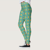 Floral Fleur Motif géométrique mignon jaune vert