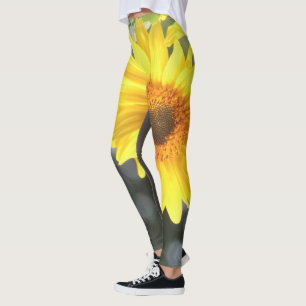 Leggings Floral jaune gras