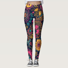 Leggings Floral Paisley Pattern