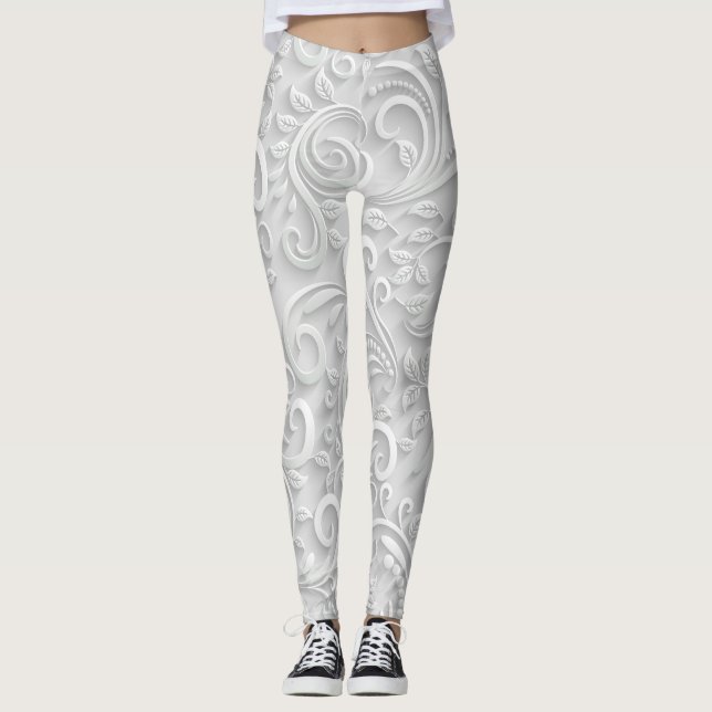LEGGINGS "FLORALE DE NOËL EN 3D" (Devant)