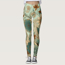 Leggings floraux Art nouveau