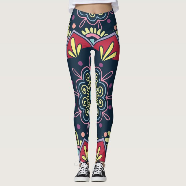leggings floraux bohème (Devant)