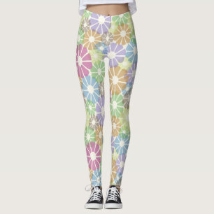 Leggings floraux colorés amusants