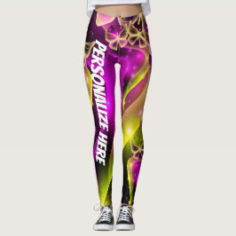 Leggings floraux de néon personnalisés