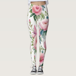 Leggings floraux élégants - élégant et confortable