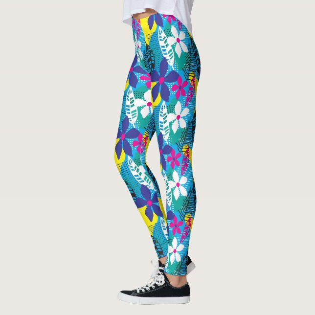 Leggings floraux hawaïens (Gauche)