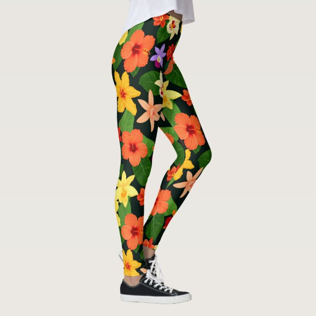 Leggings floraux tropicaux (Droite)