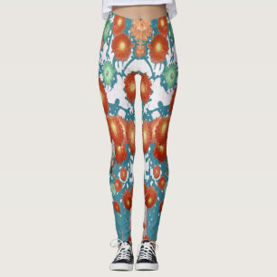 Leggings floraux vintages "Ratti_Creative_Arts"