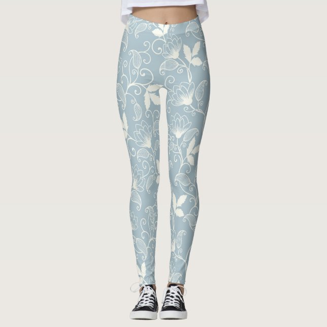 Leggings Flore fleurie printanière (Devant)