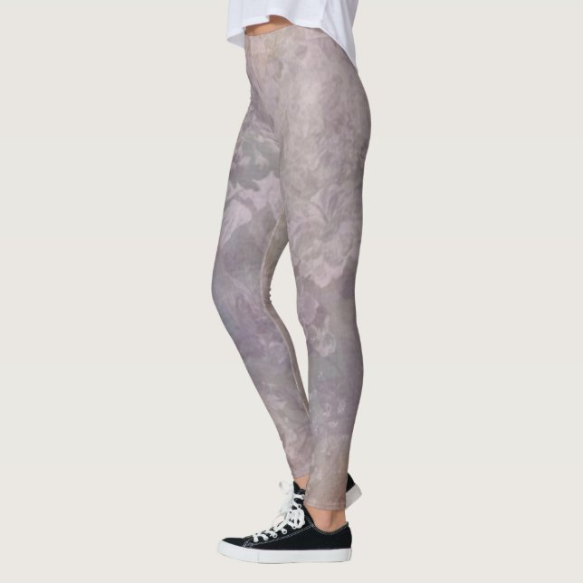 Leggings Flore Vintage de Lavande douce (Gauche)