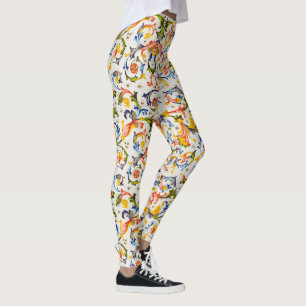 LEGGINGS FLORENTINE RENAISSANCE JAUNE FLORALE, FLEURS
