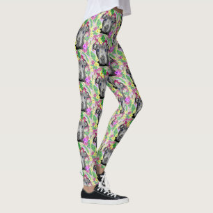 Leggings Flower Love Staffordshire Bull Terrier Chiot,
