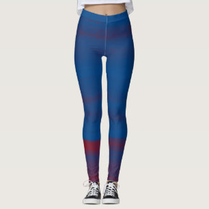 Leggings Flux bleu et rouge