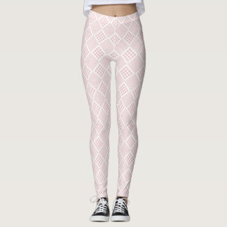 Leggings Fond à motif géométrique rose