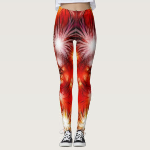 Leggings Fond d'étoiles de feux d'artifice abstraits