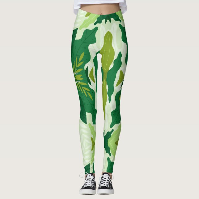 Leggings forestiers verts (Devant)