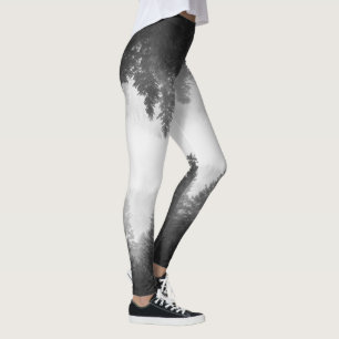 Leggings Forêt à miroir brun et blanc
