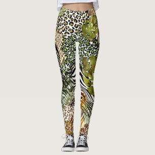 Leggings Forêt abstraite colorée
