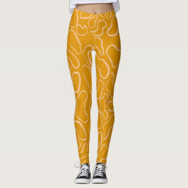 Leggings forme géométrique blanche Abstraite