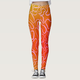 Leggings forme géométrique blanche Abstraite