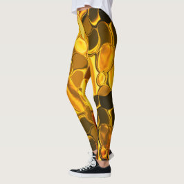 Leggings Formes arrondies de couleur dorée, brillant très o