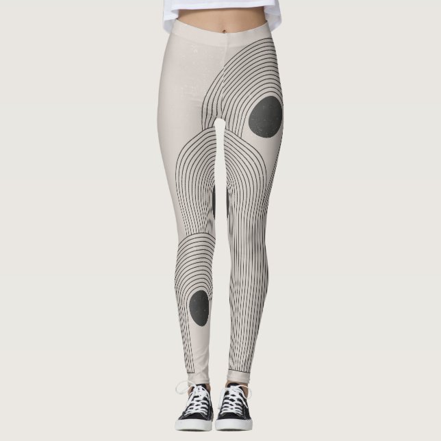 Leggings formes géométriques Abstraites du milieu du siècle (Devant)