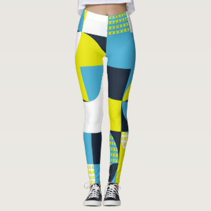 Leggings Formes géométriques, arrière - plan abstrait color