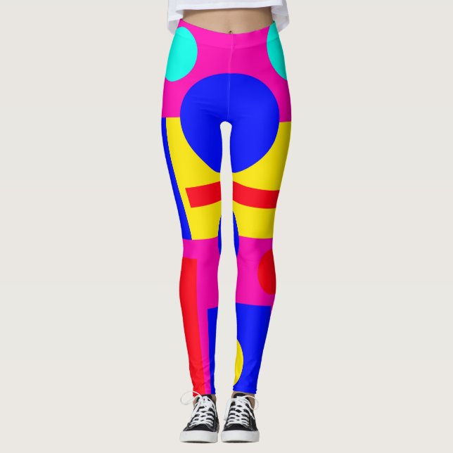 Leggings Formes géométriques colorées (Devant)