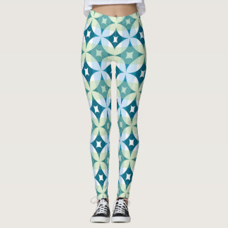 Leggings Formes géométriques, papier peint abstrait vintage