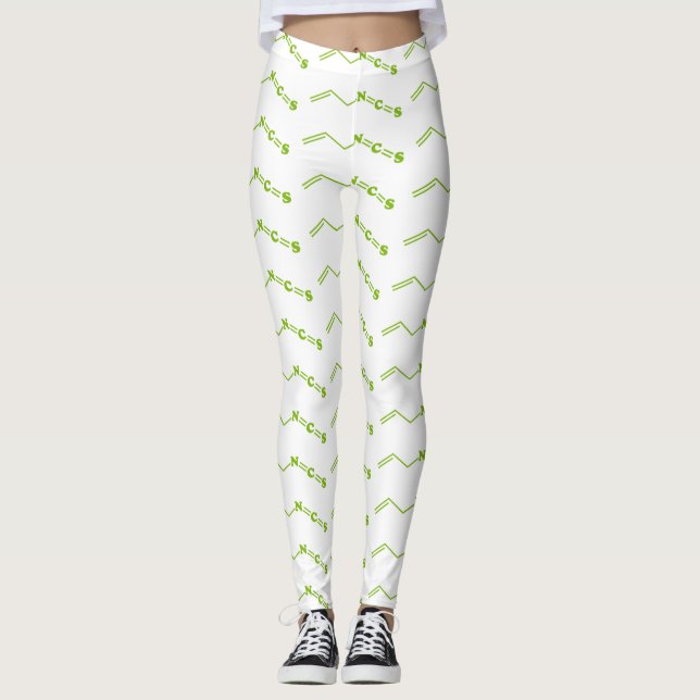 Leggings Formule moléculaire de l'isothiocyanate de Wasabi  (Devant)