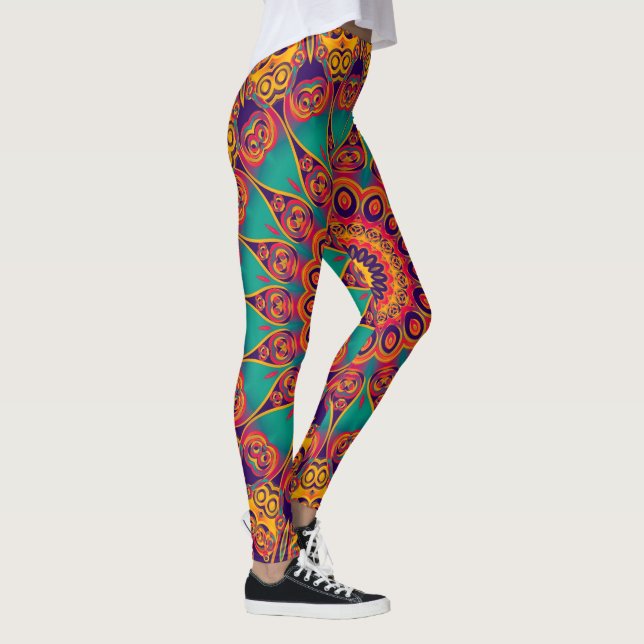 Leggings Fractale de kaléidoscope - tatouage II + vos idées (Droite)
