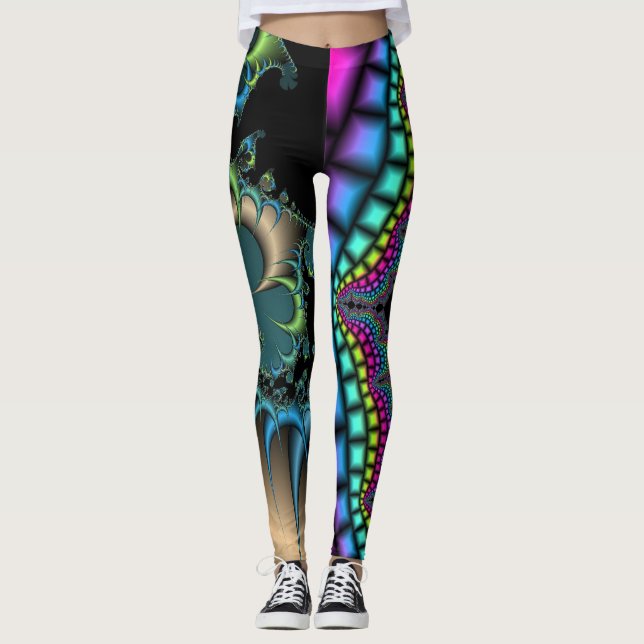 Leggings Fractale rompue impressionnante (Devant)