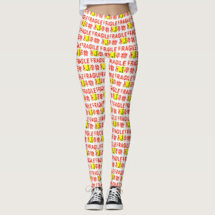 Leggings FRAGILE Marquage avec caractères asiatiques COOL