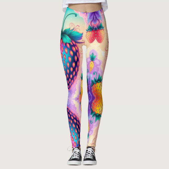Leggings Fraise colorée (Devant)