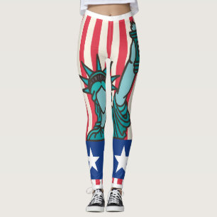 Leggings Frau Athleten Logo Sport USA