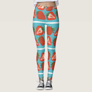Leggings Fruit fraise : Motif Répété sans couture.