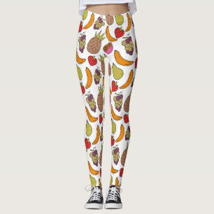 Leggings Fruit motif transparent   motif de surface de frui