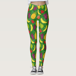 Leggings Fruit motif transparent   motif de surface de frui