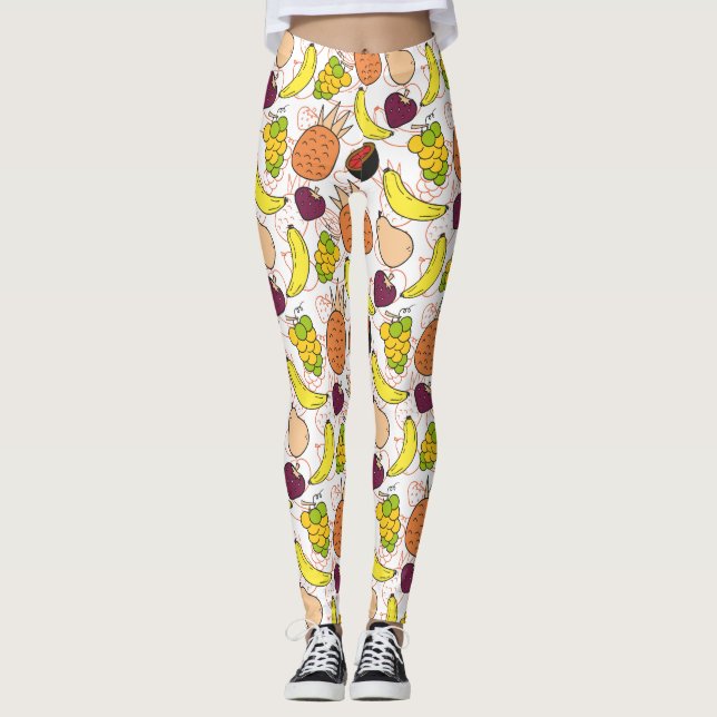 Leggings Fruit motif transparent | motif de surface de frui (Devant)